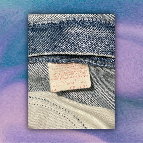 ♥︎ Levi’s RARE 631 Vintage Orange/White Tab Jeans ♥︎ - Picture 3 of 5